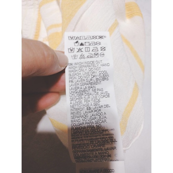 Billabong All Lined Up crop pants from The Buckle yellow white woman size Large - Picture 11 of 11